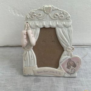 Vintage 1997 Precious Moments Picture Frame with Ballet slippers